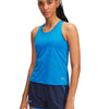 Polera sin mangas Running para mujer Launch azul Under Armour.