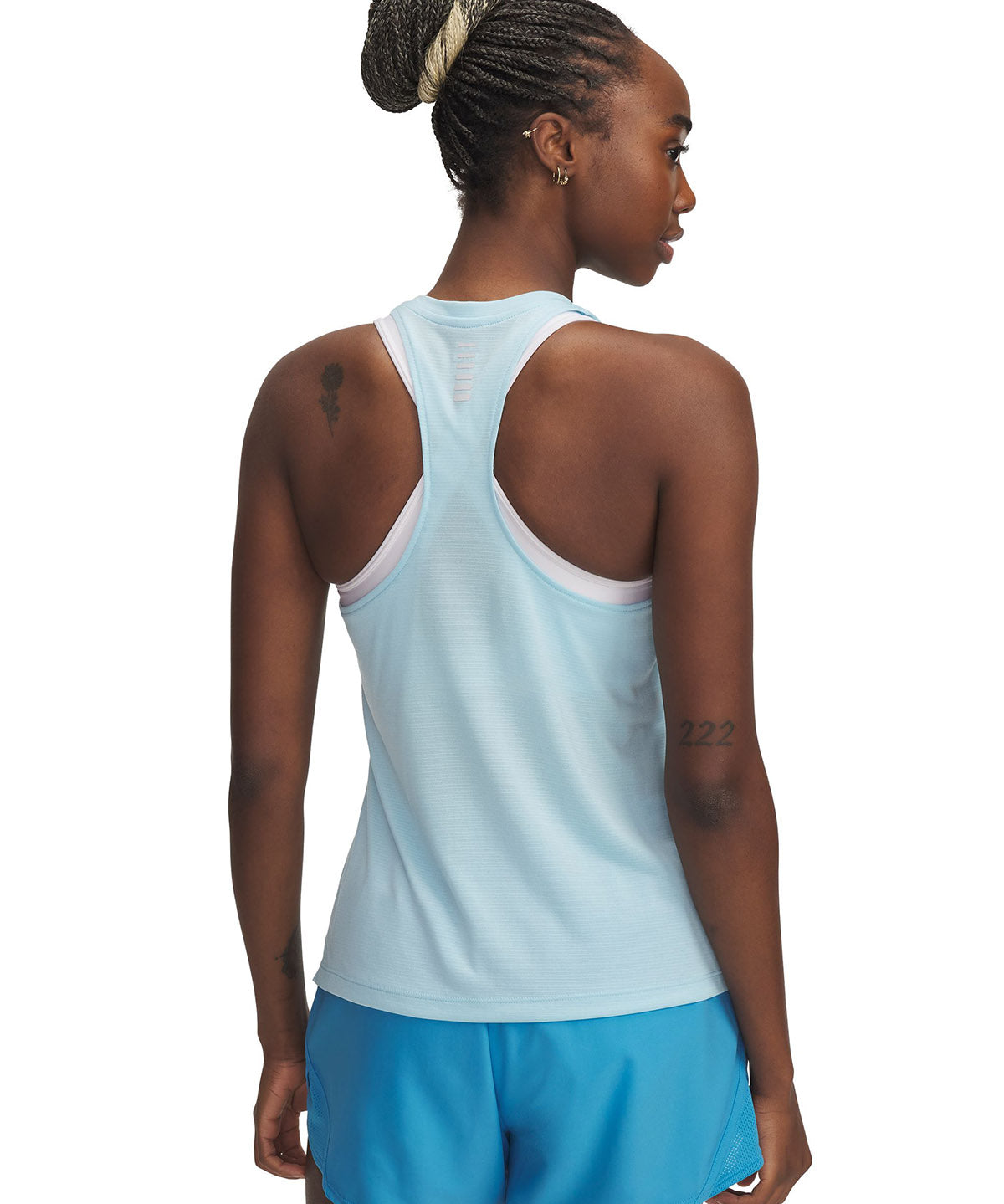 Polera sin mangas Under Armour launch azul para mujer