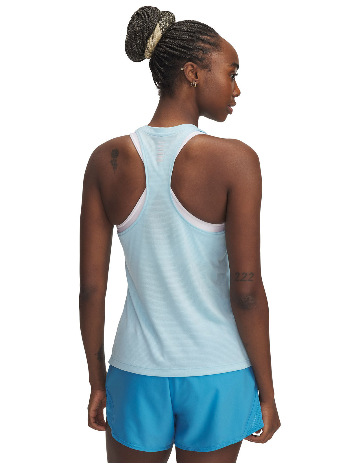 Polera sin mangas Under Armour launch azul para mujer