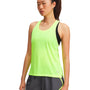 Polera sin mangas Running para mujer Launch amarillo Under Armour.