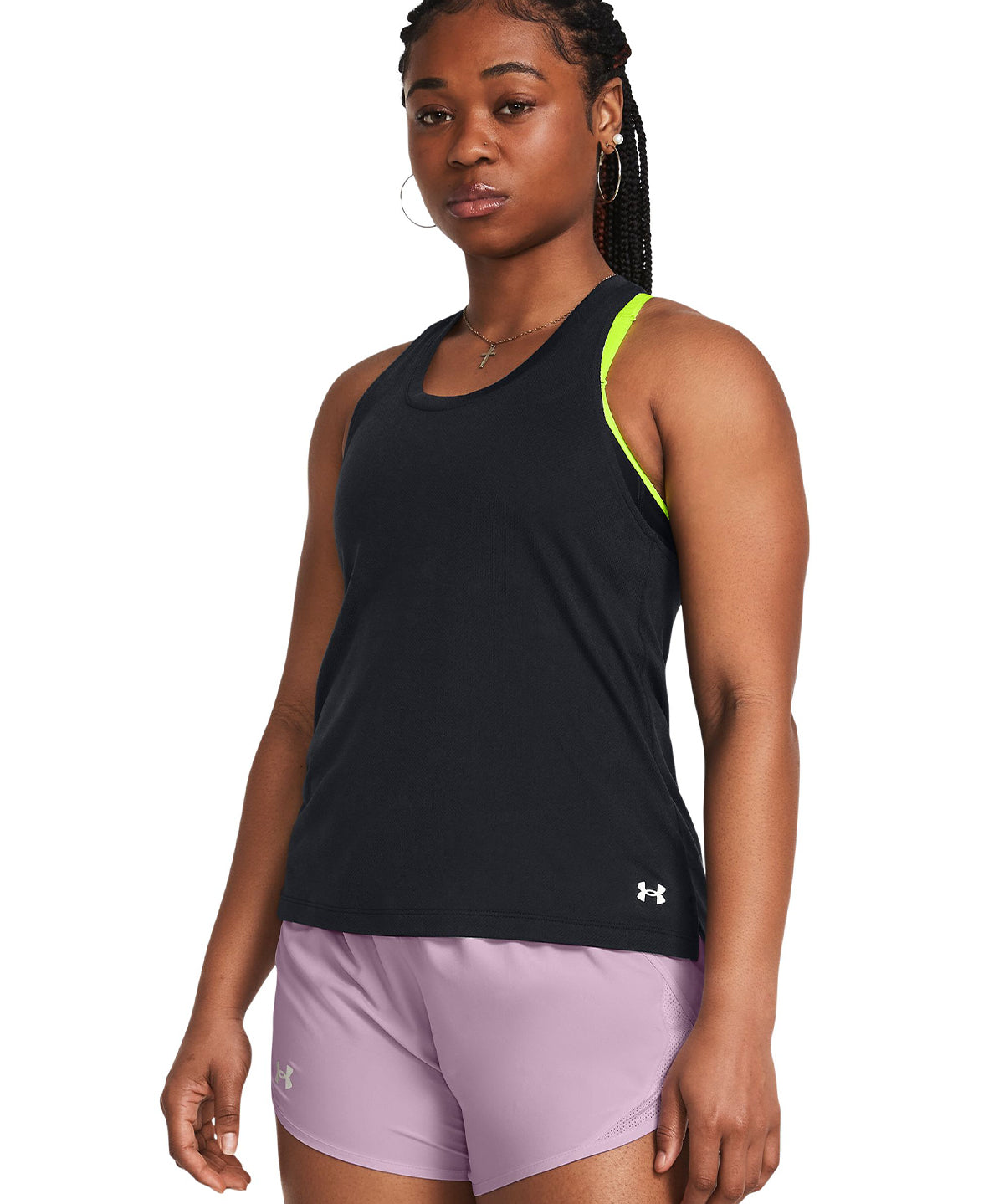 Polera sin mangas UA Launch Splatter para mujer