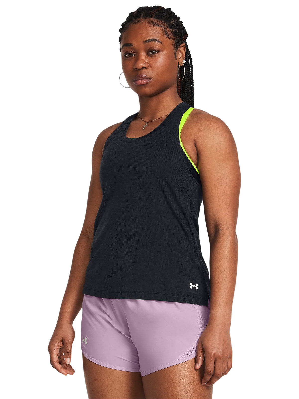 Polera sin mangas UA Launch Splatter para mujer