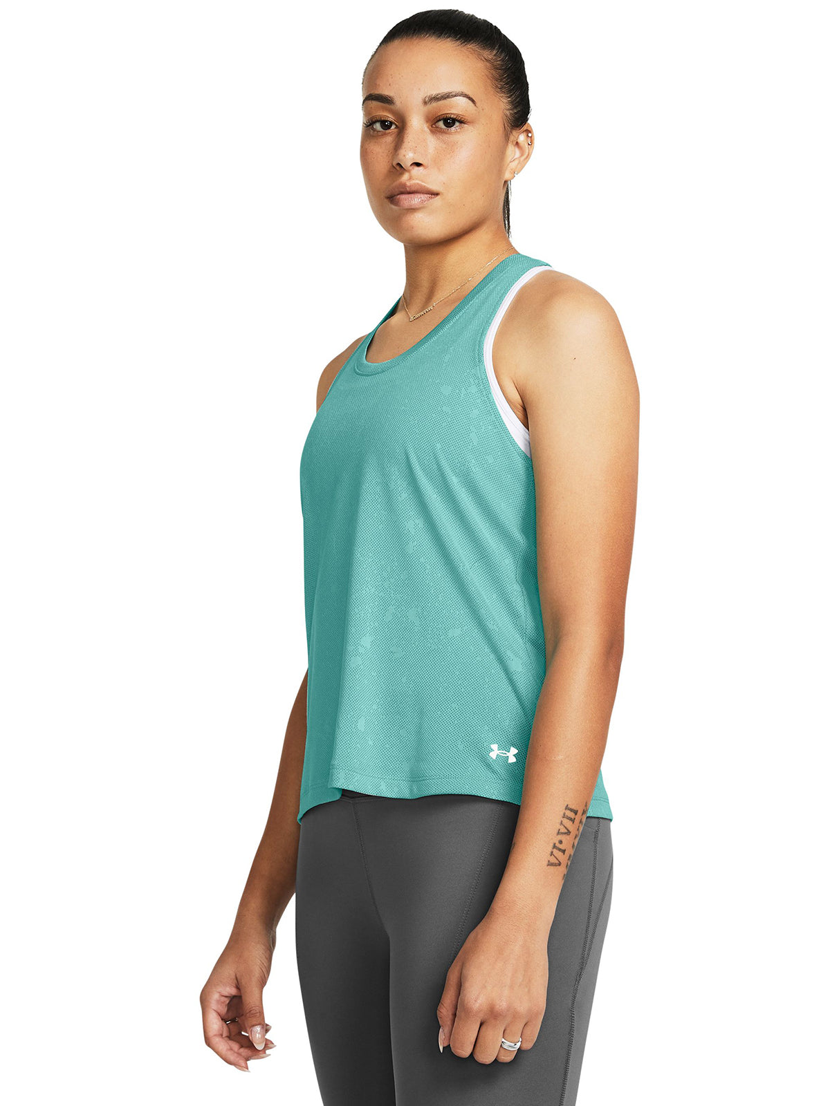 Polera sin mangas UA Launch Splatter para mujer