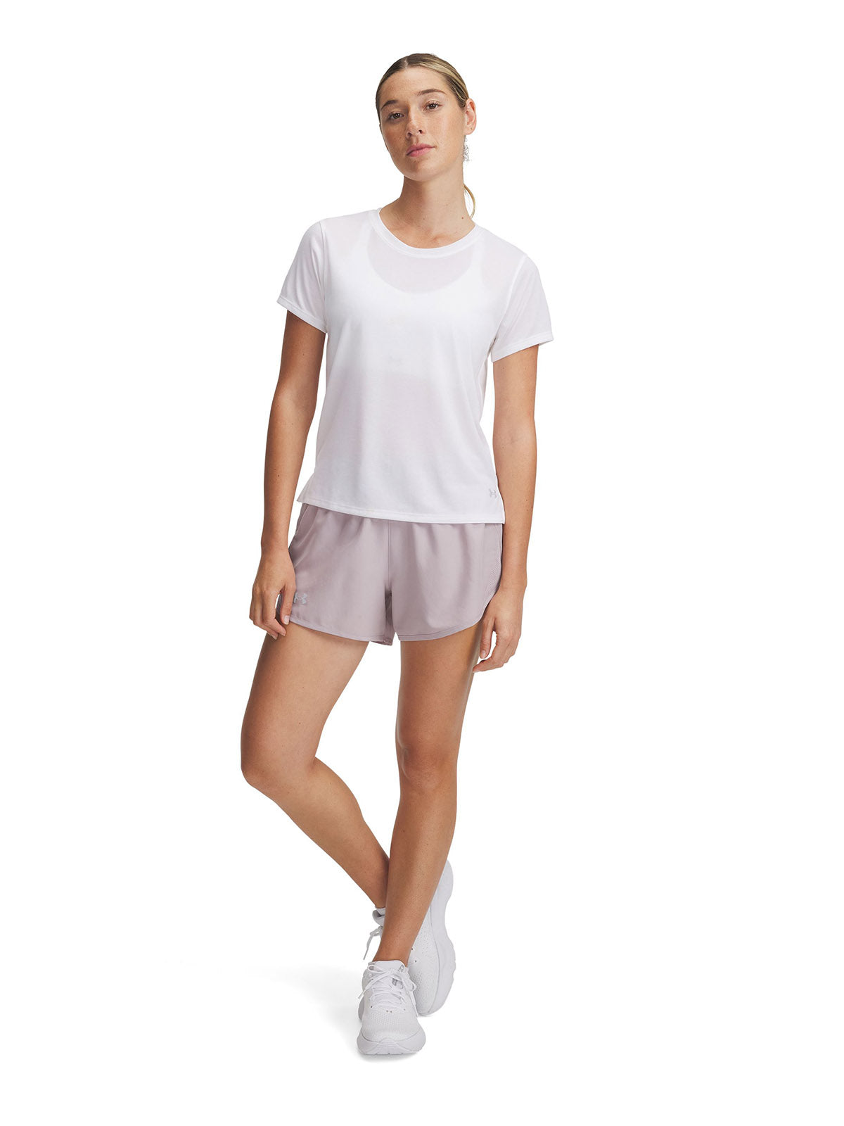 Shorts Under Armour fly-by gris para mujer