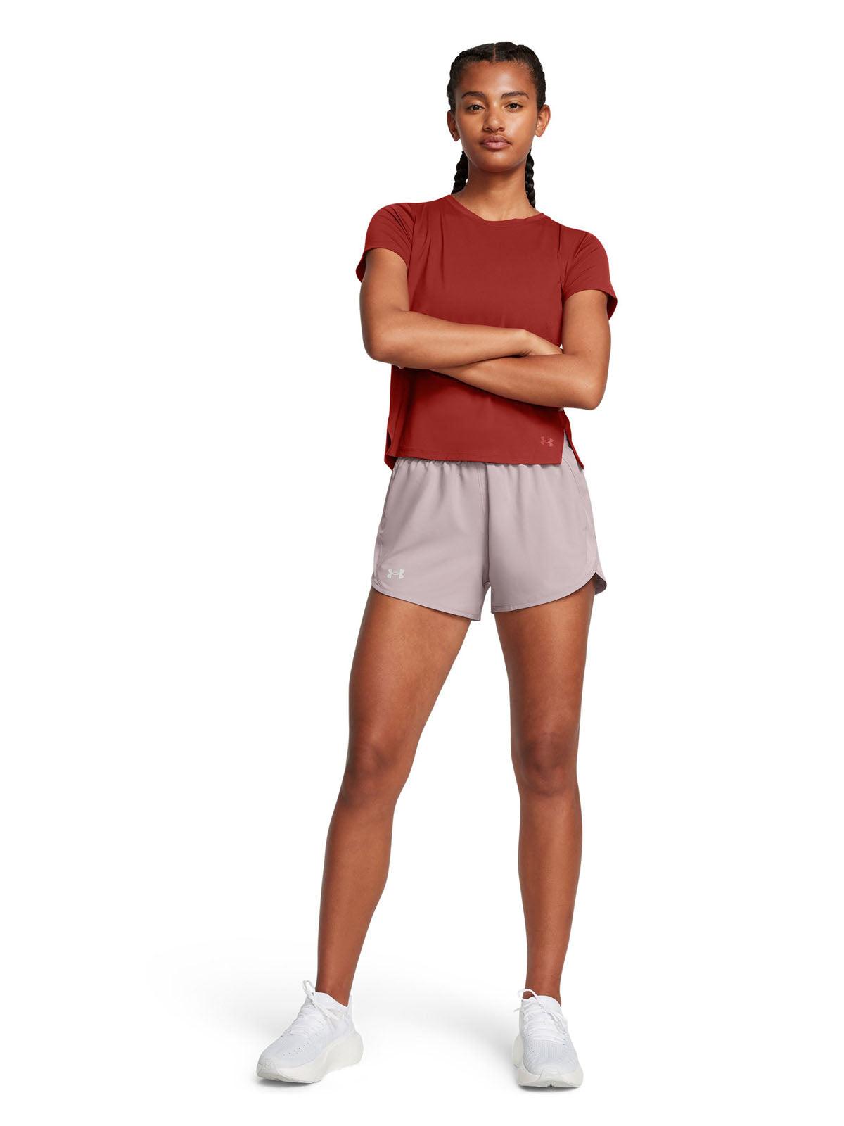 Shorts UA Fly-By de 3" para mujer