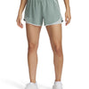 Shorts Under Armour fly-by 2-en-1 verde para mujer