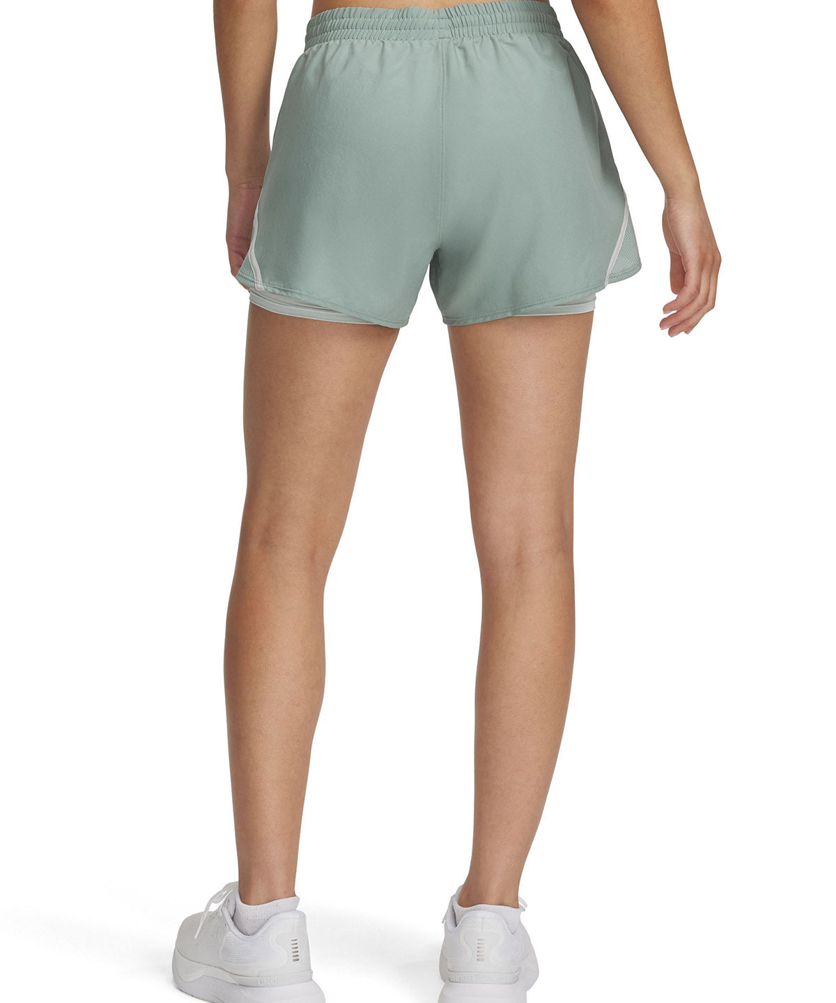 Shorts Under Armour fly-by 2-en-1 verde para mujer