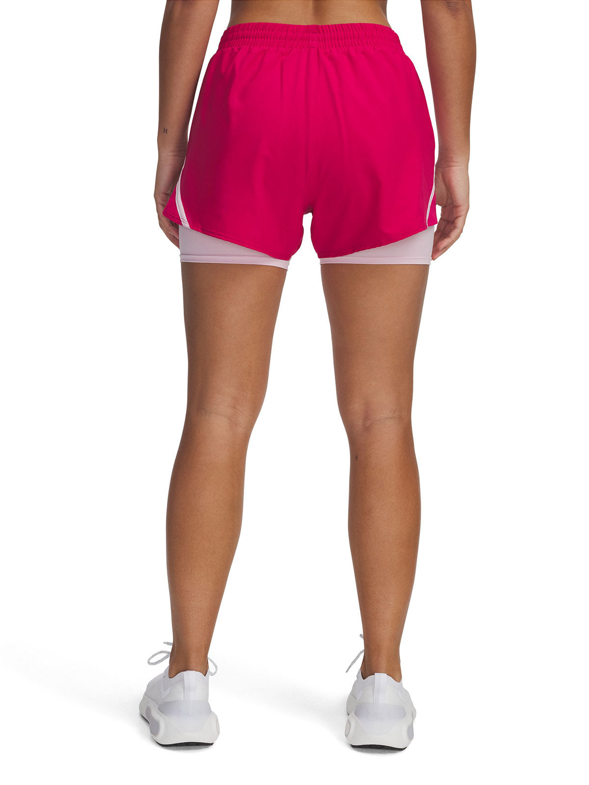 Shorts Under Armour fly-by 2-en-1 morado para mujer