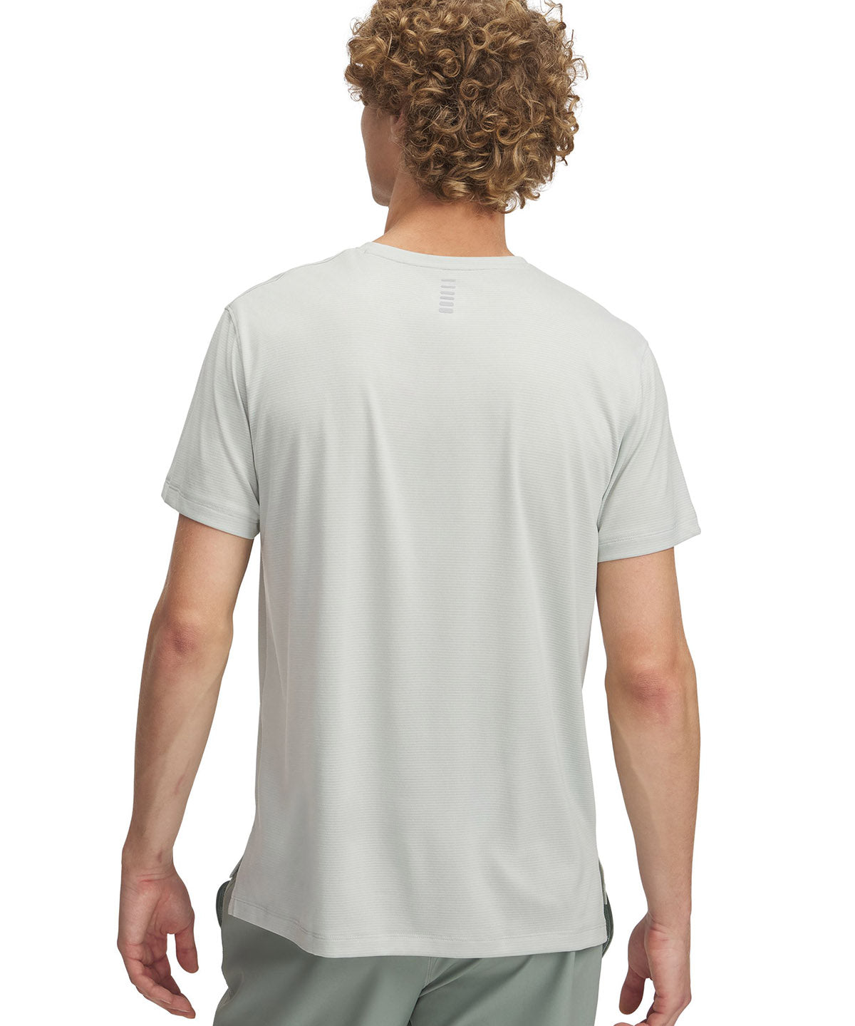 Polera manga corta Under Armour launch verde para hombre