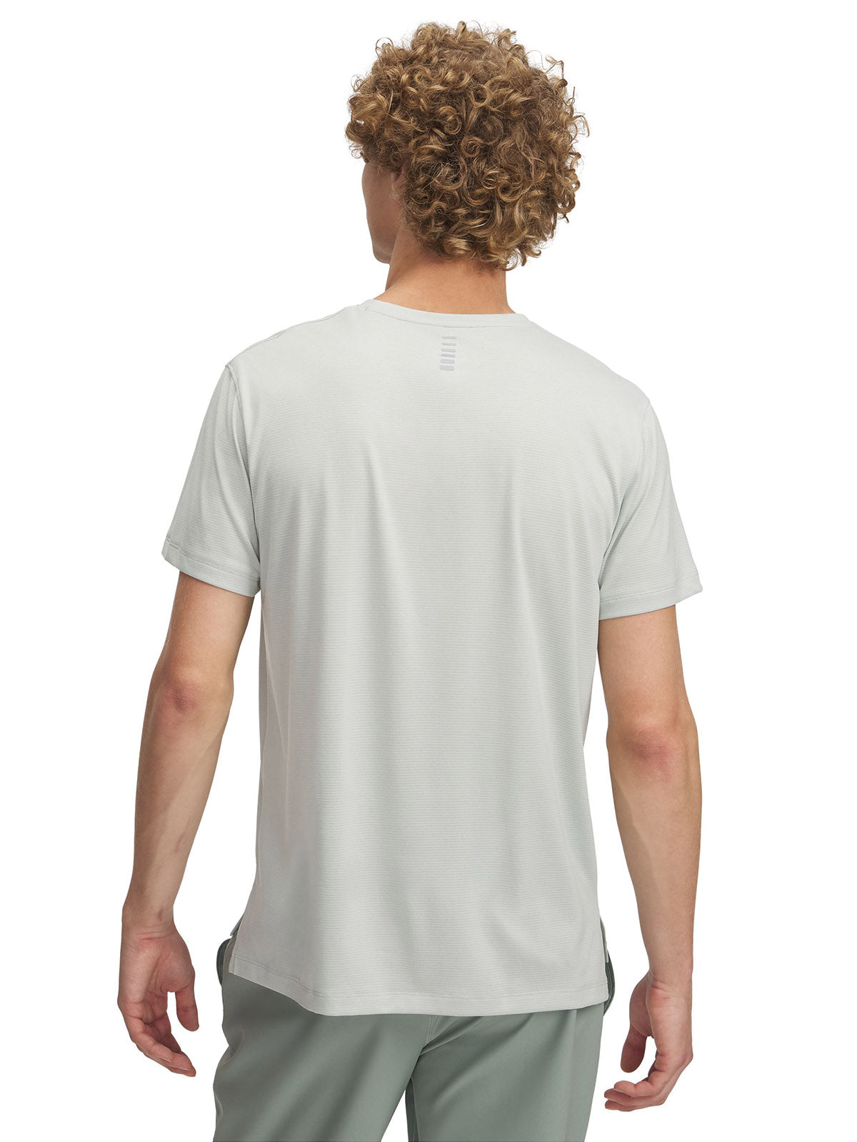 Polera manga corta Under Armour launch verde para hombre