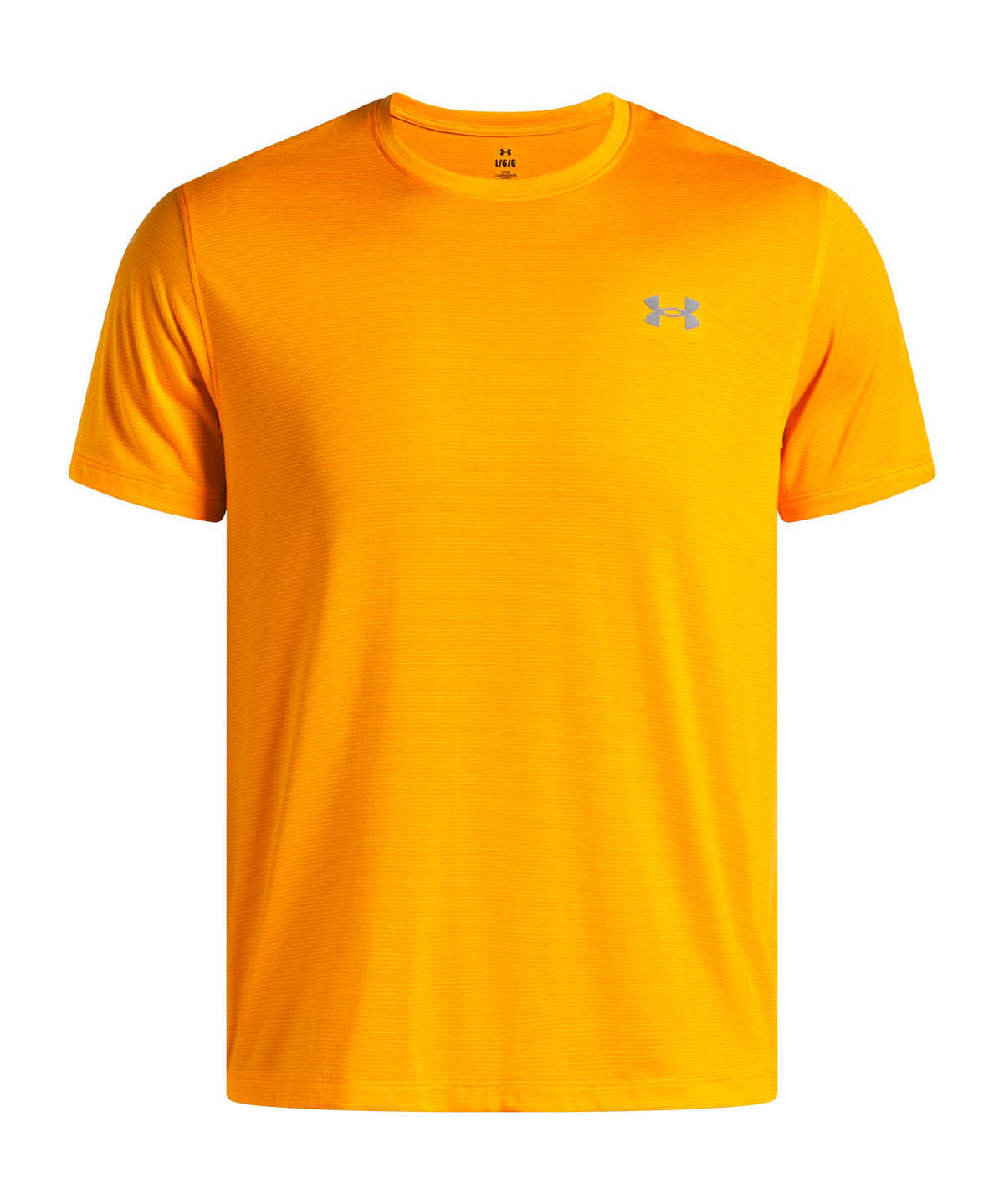 Polera Manga Corta Running para Hombre Launch Naranjo Under Armour