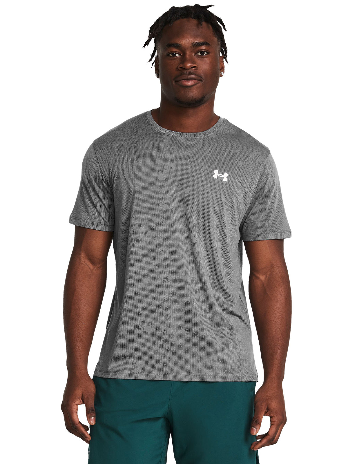 Polera manga corta UA Launch Splatter para hombre