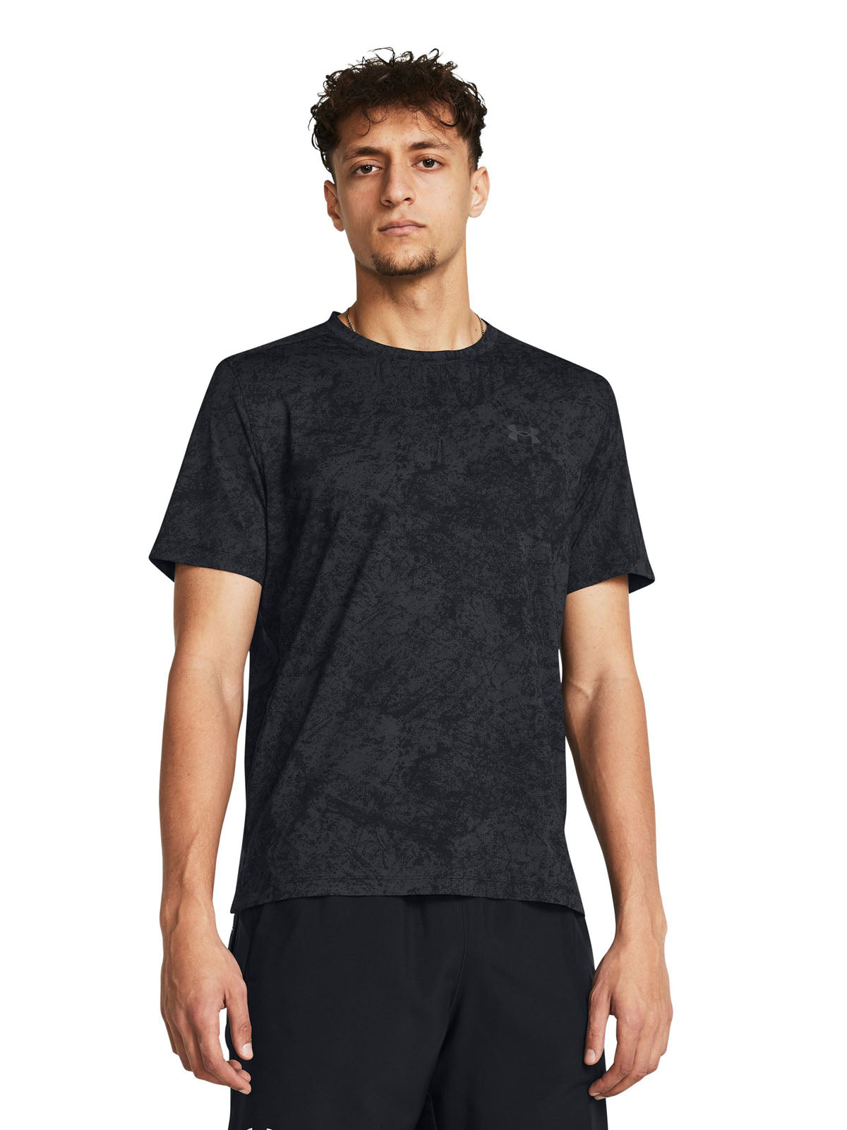 Polera manga corta UA Launch Elite Wash para hombre