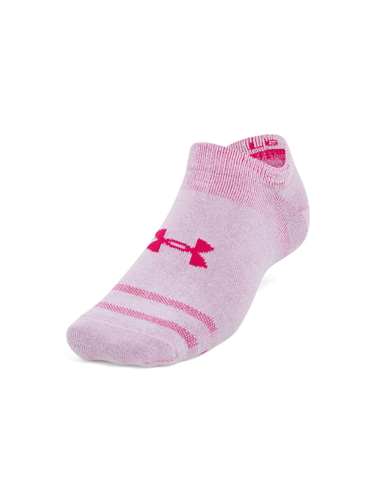 Calcetines unisex Under Armour essential 3-pack no-show morado