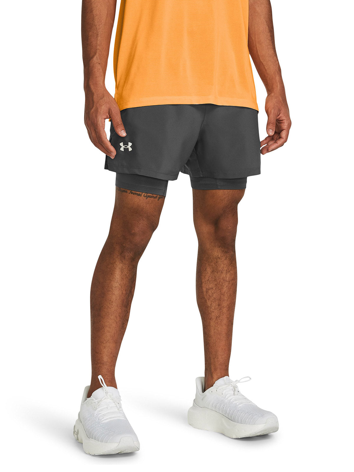 Shorts UA Launch 2 en 1 de 5" para hombre
