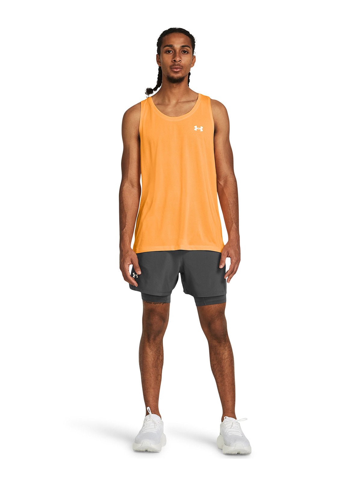 Shorts UA Launch 2 en 1 de 5" para hombre