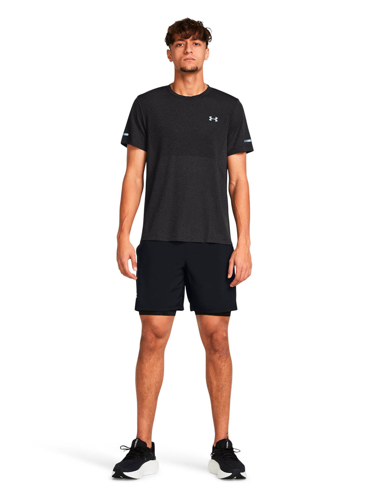 Shorts UA Launch 2 en 1 de 7" para hombre