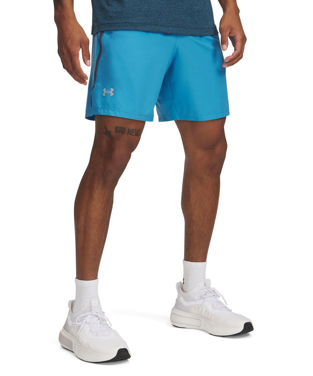 Shorts Under Armour launch 2-en-1 azul para hombre