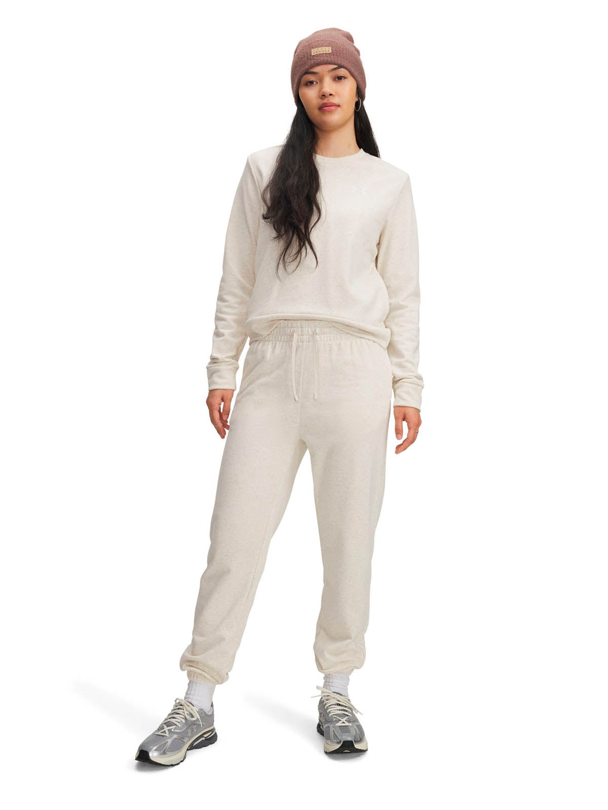 Buzo Lifestyle para mujer Rival Terry café Under Armour