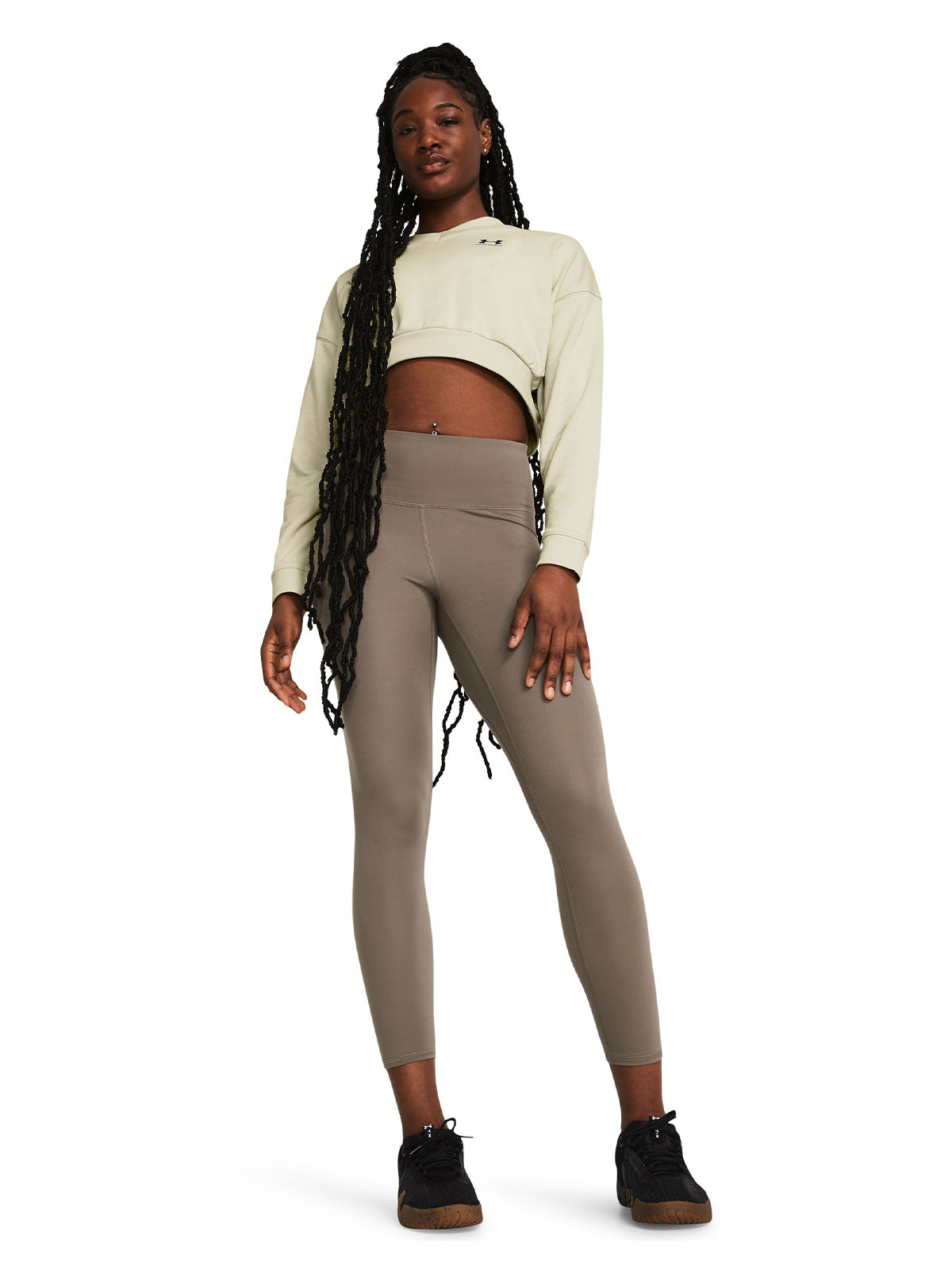 Polerón Crop UA Rival Terry para mujer