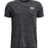 Polera manga corta de entrenamiento para niño Tech Textured azul Under Armour