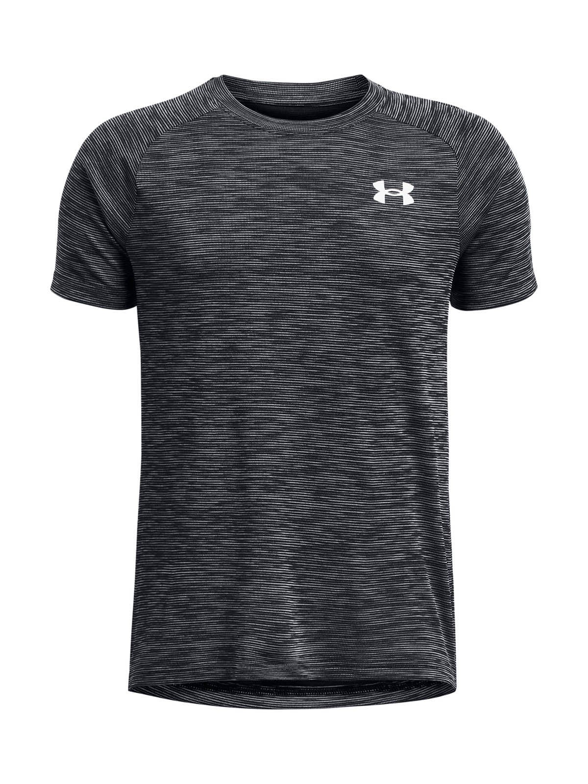 Polera manga corta de entrenamiento para niño Tech Textured azul Under Armour