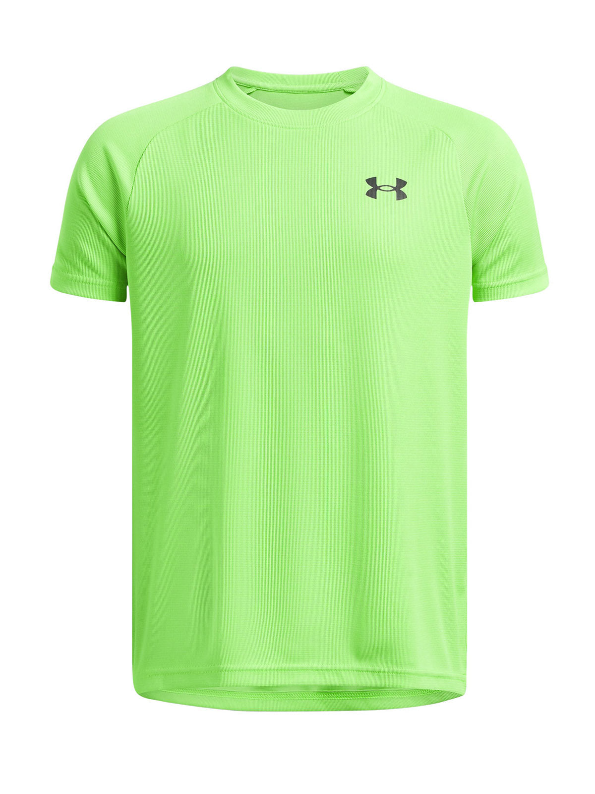Polera manga corta Under Armour tech verde para niños
