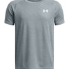 Polera manga corta Under Armour tech azul para niños