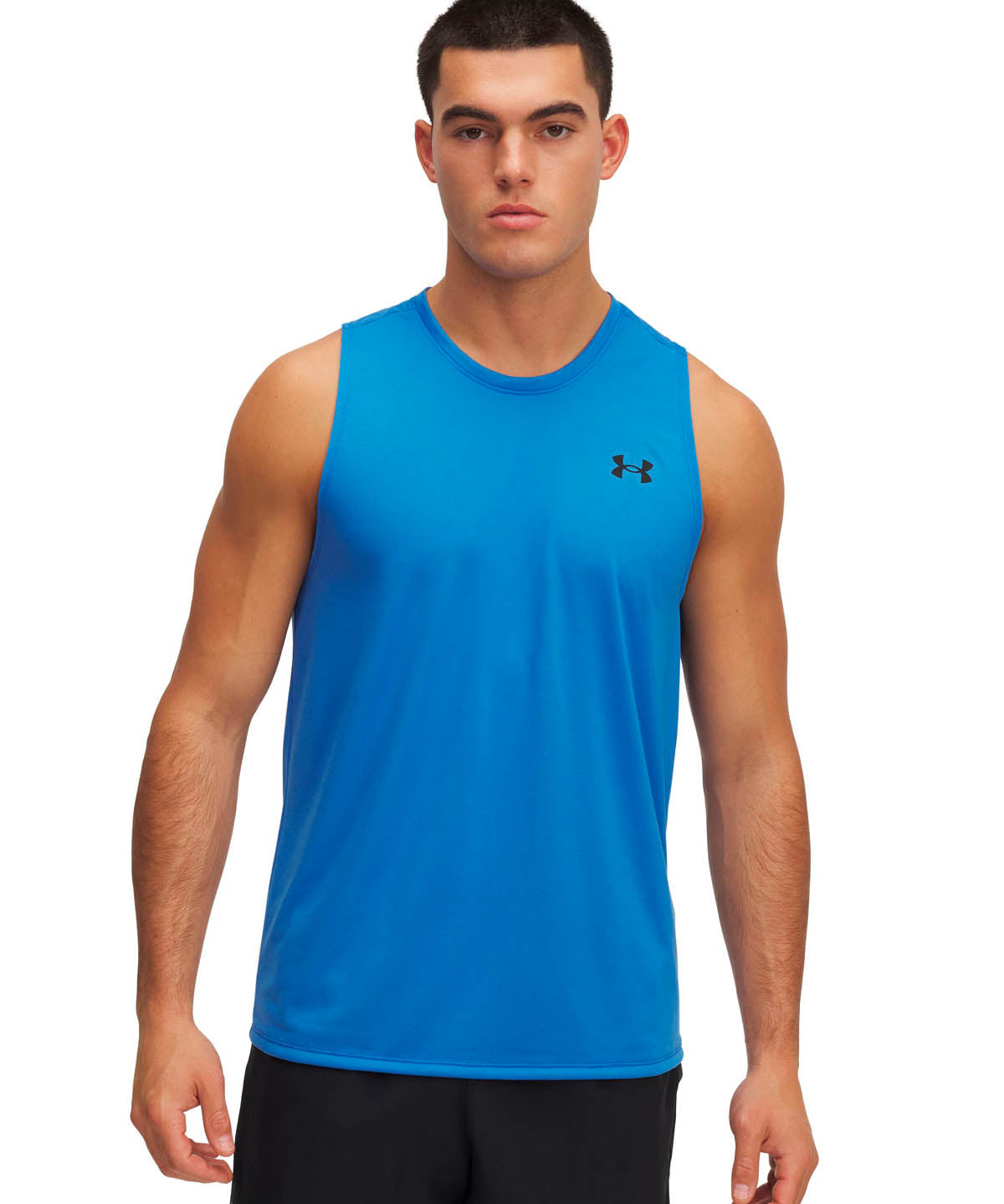 Polera sin mangas de entrenamiento para hombre Tech azul Under Armour