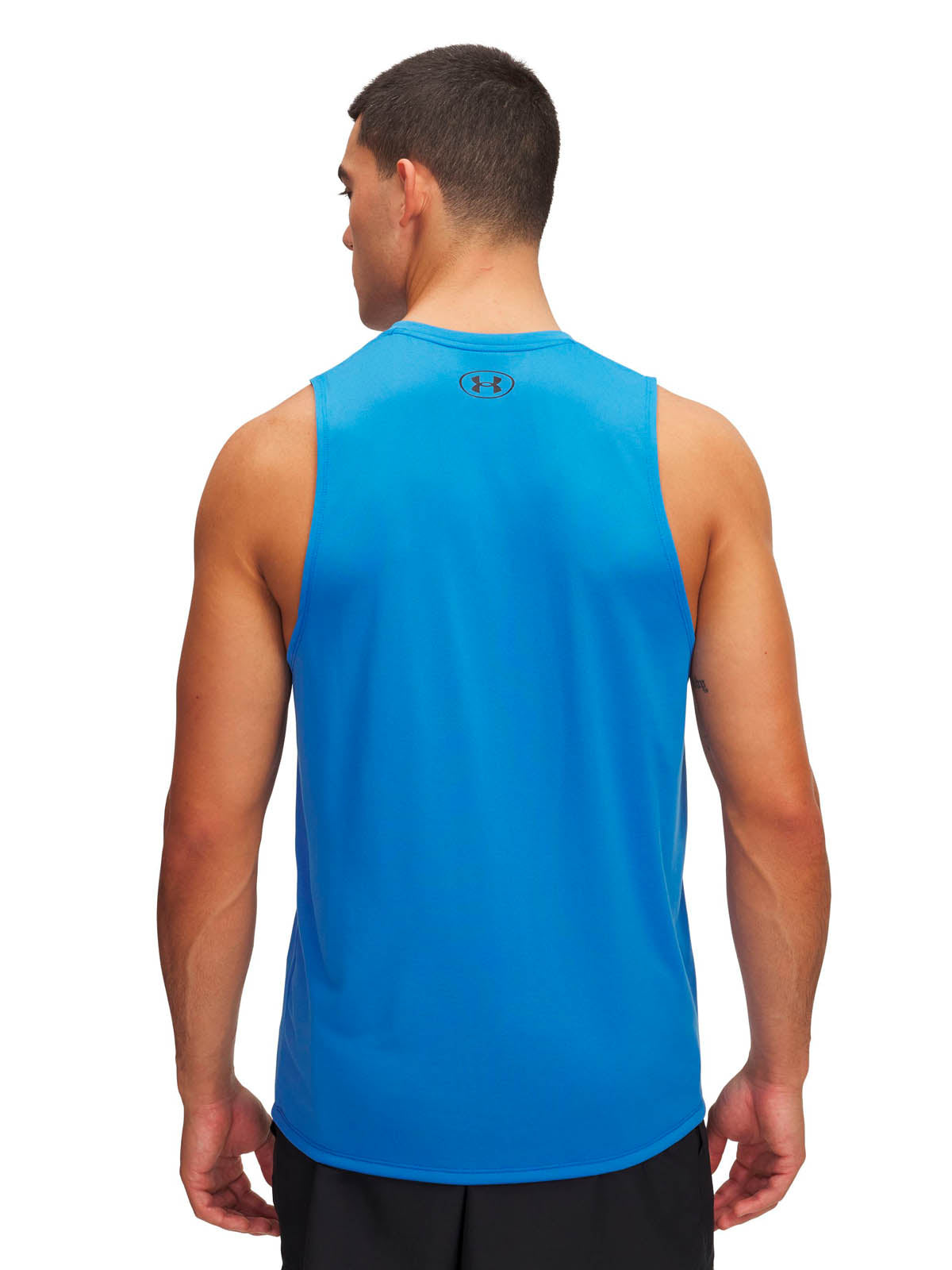 Polera sin mangas de entrenamiento para hombre Tech azul Under Armour