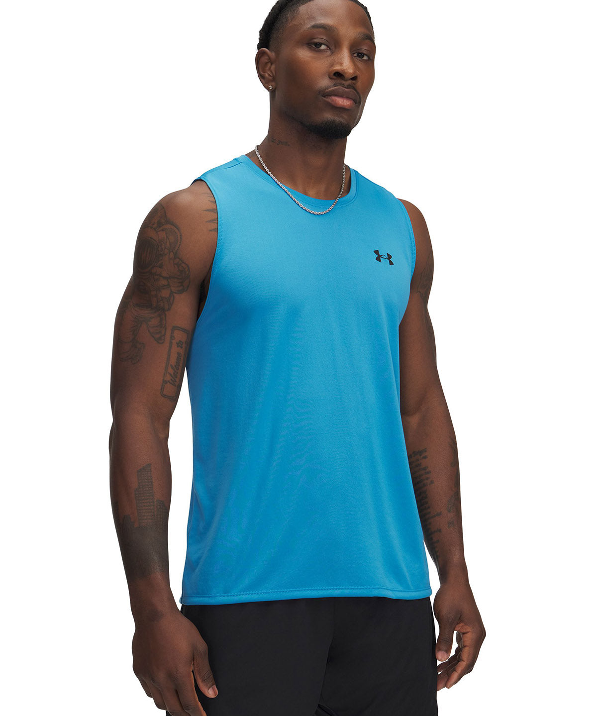 Polera sin mangas Under Armour tech azul para hombre