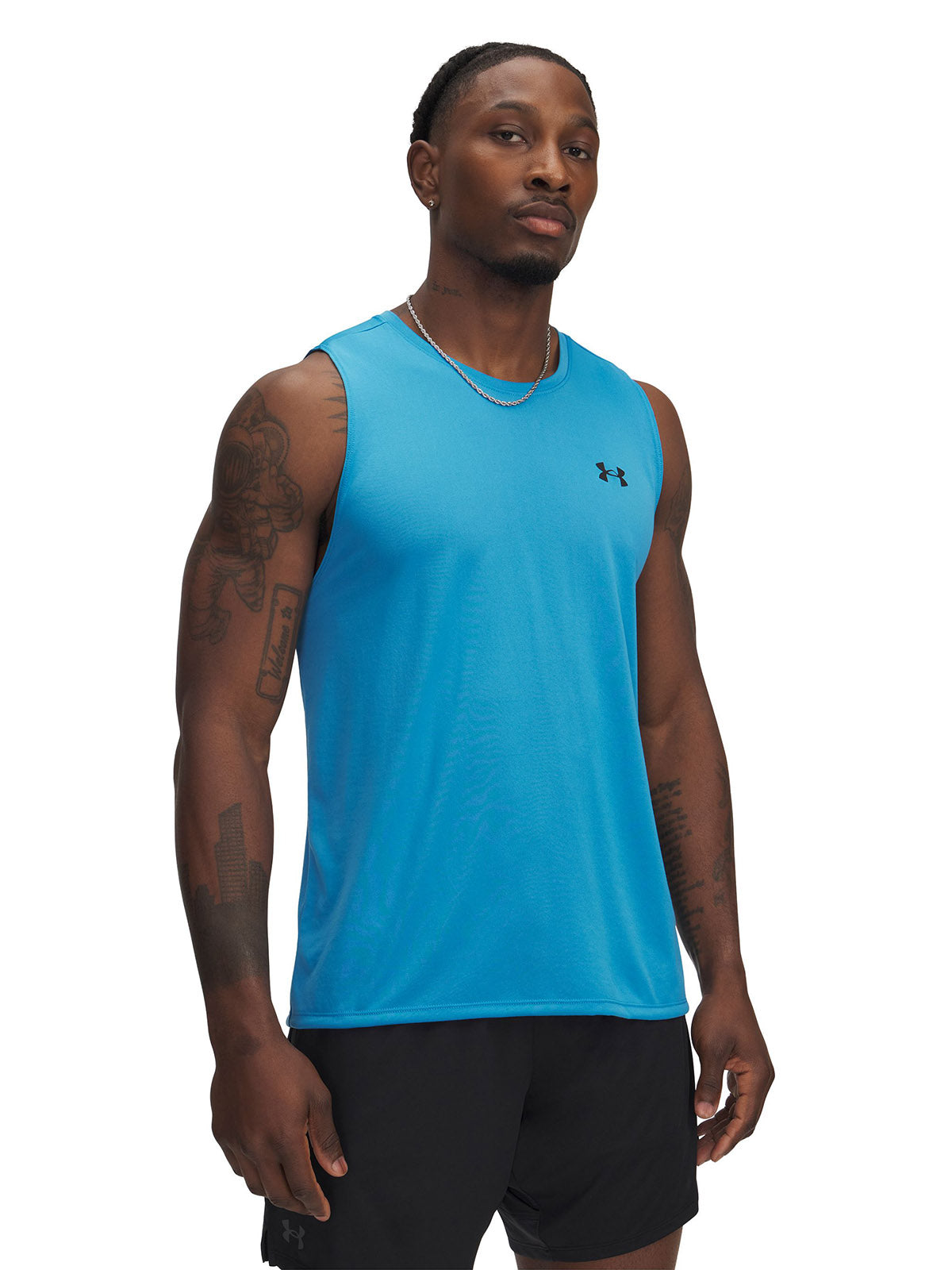 Polera sin mangas Under Armour tech azul para hombre