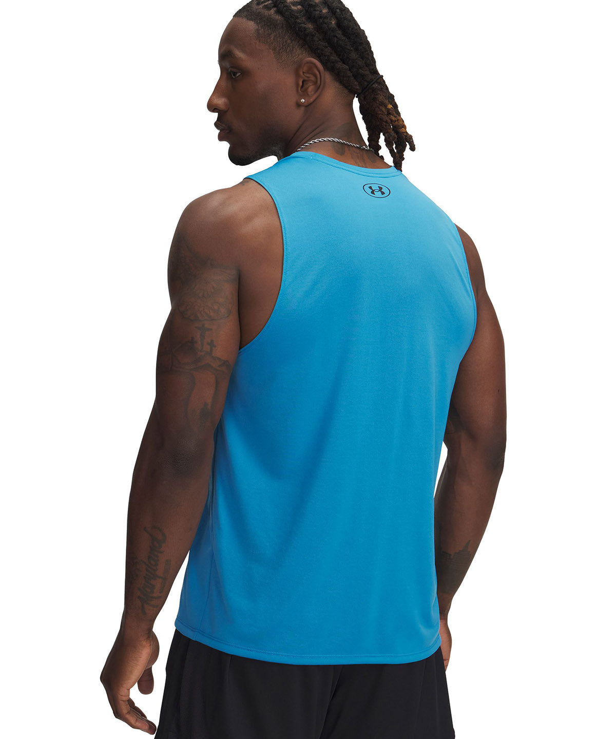 Polera sin mangas Under Armour tech azul para hombre