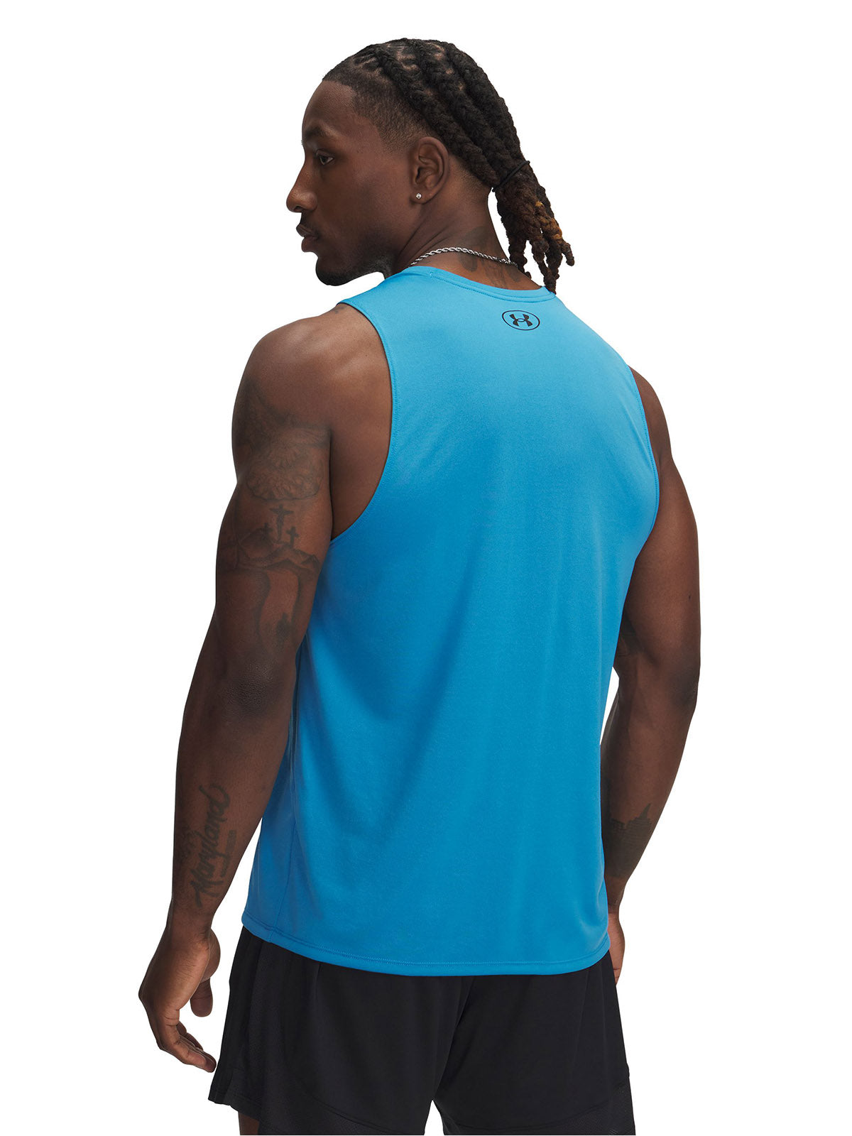 Polera sin mangas Under Armour tech azul para hombre
