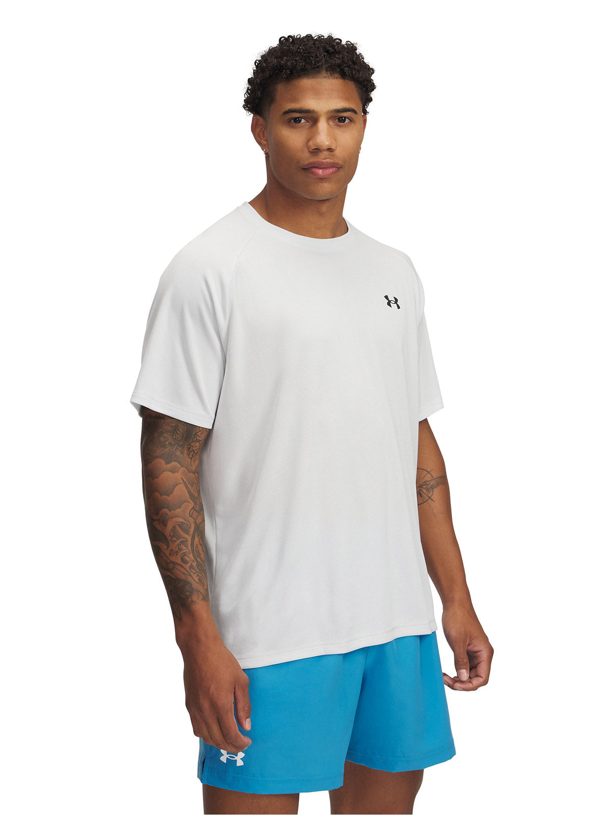 Polera manga corta Under Armour tech gris para hombre