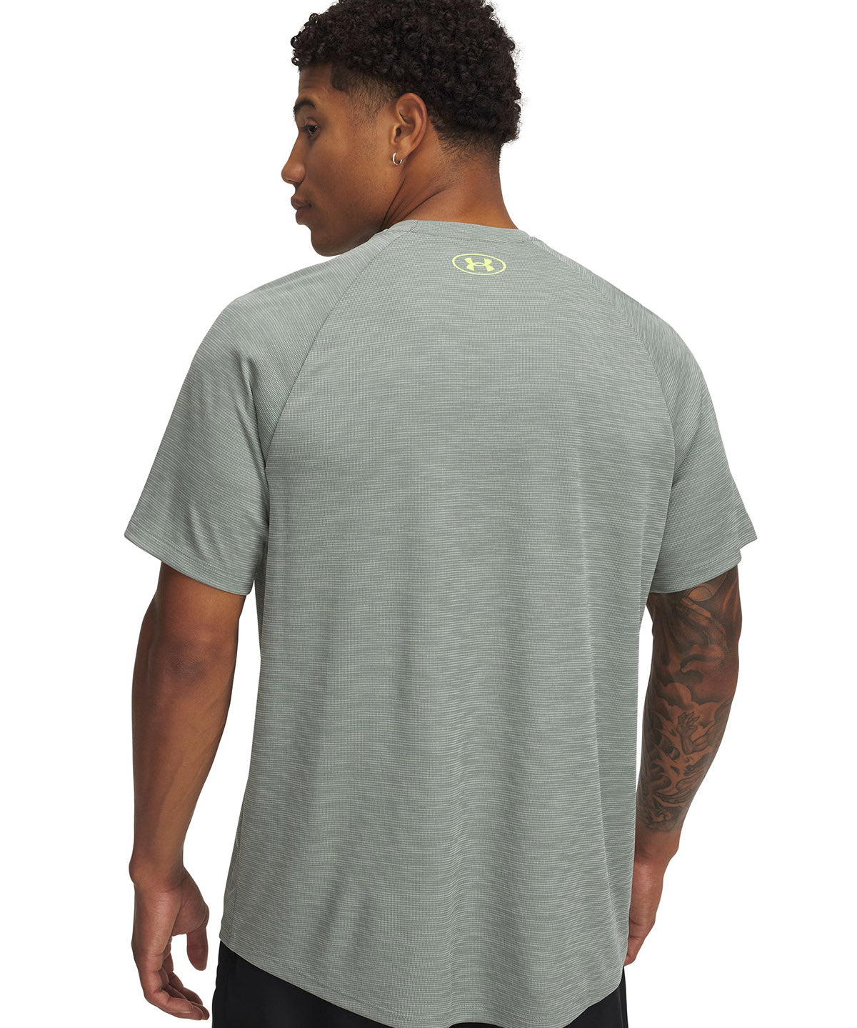 Polera manga corta Under Armour tech verde para hombre
