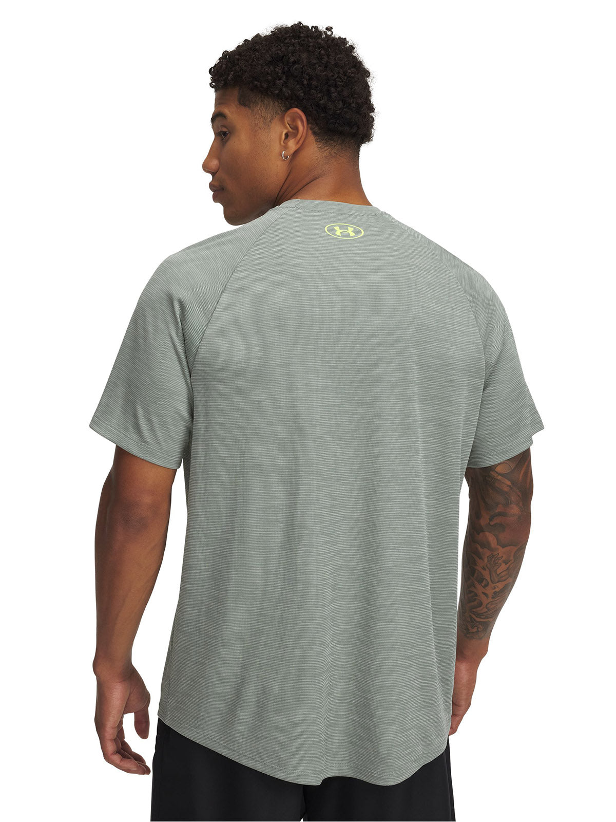 Polera manga corta Under Armour tech verde para hombre