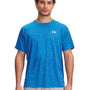 Polera manga corta de entrenamiento para hombre Tech Textured azul Under Armour