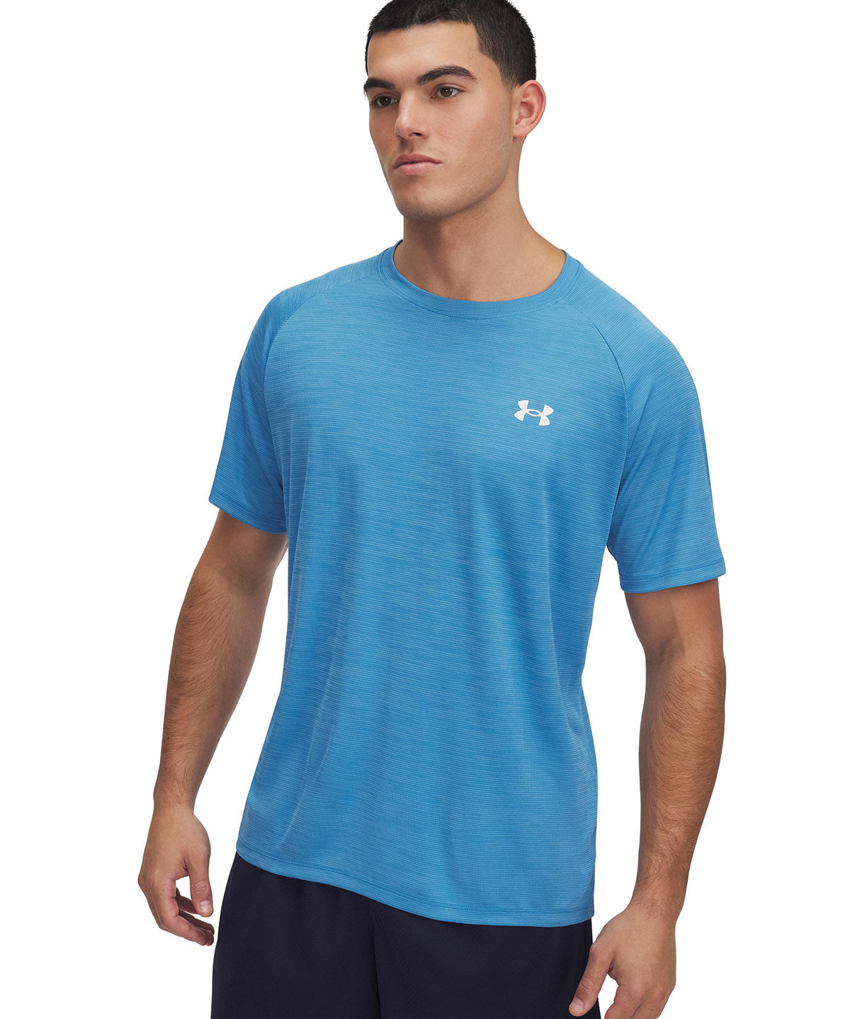 Polera manga corta Under Armour tech azul para hombre