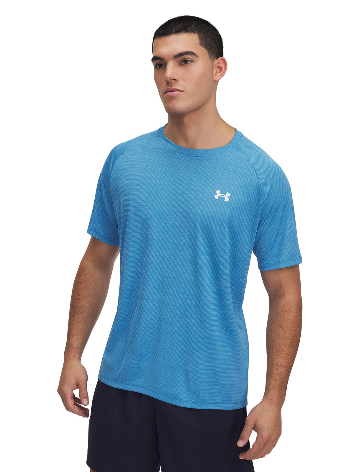 Polera manga corta Under Armour tech azul para hombre