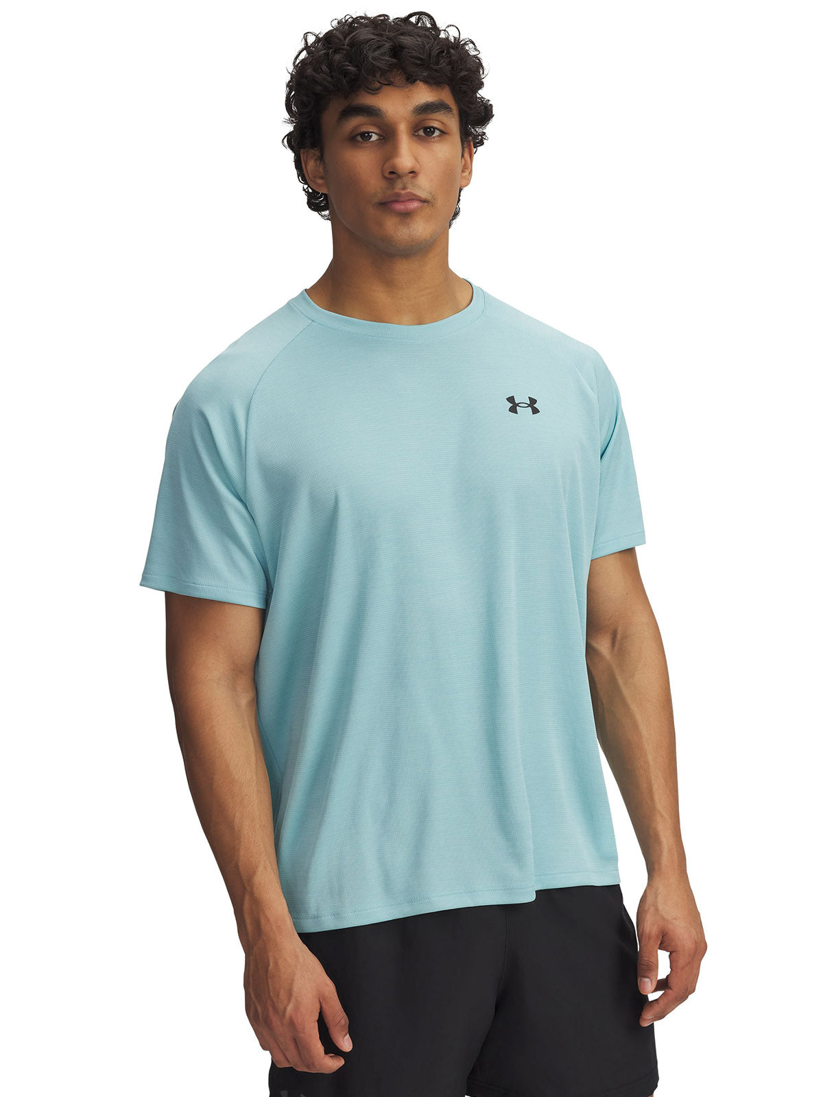 Polera manga corta Under Armour tech azul para hombre