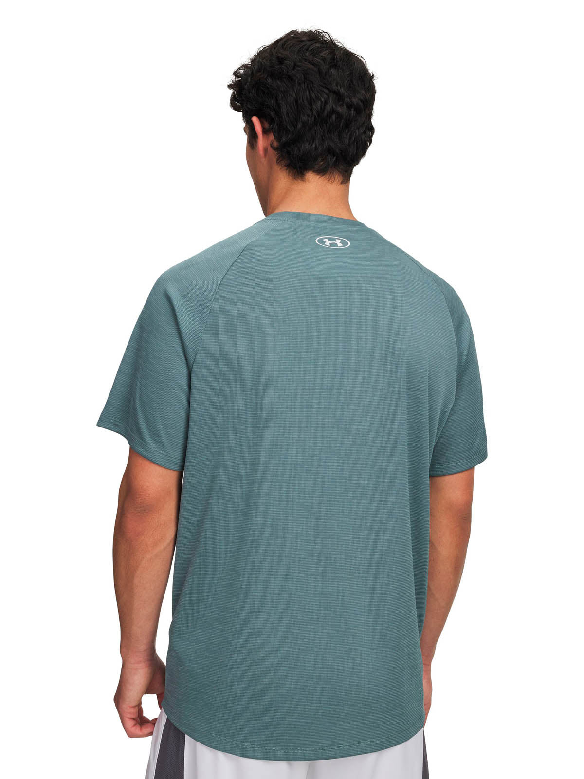 Polera manga corta de entrenamiento para hombre Tech Textured azul Under Armour