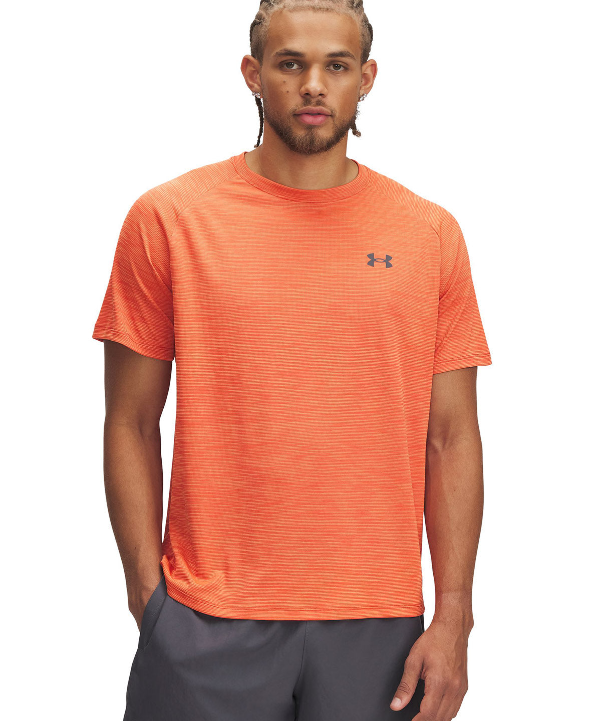 Polera manga corta Under Armour tech naranjo para hombre