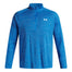 Polerón de entrenamiento para hombre Tech Textured ½ Zip azul Under Armour
