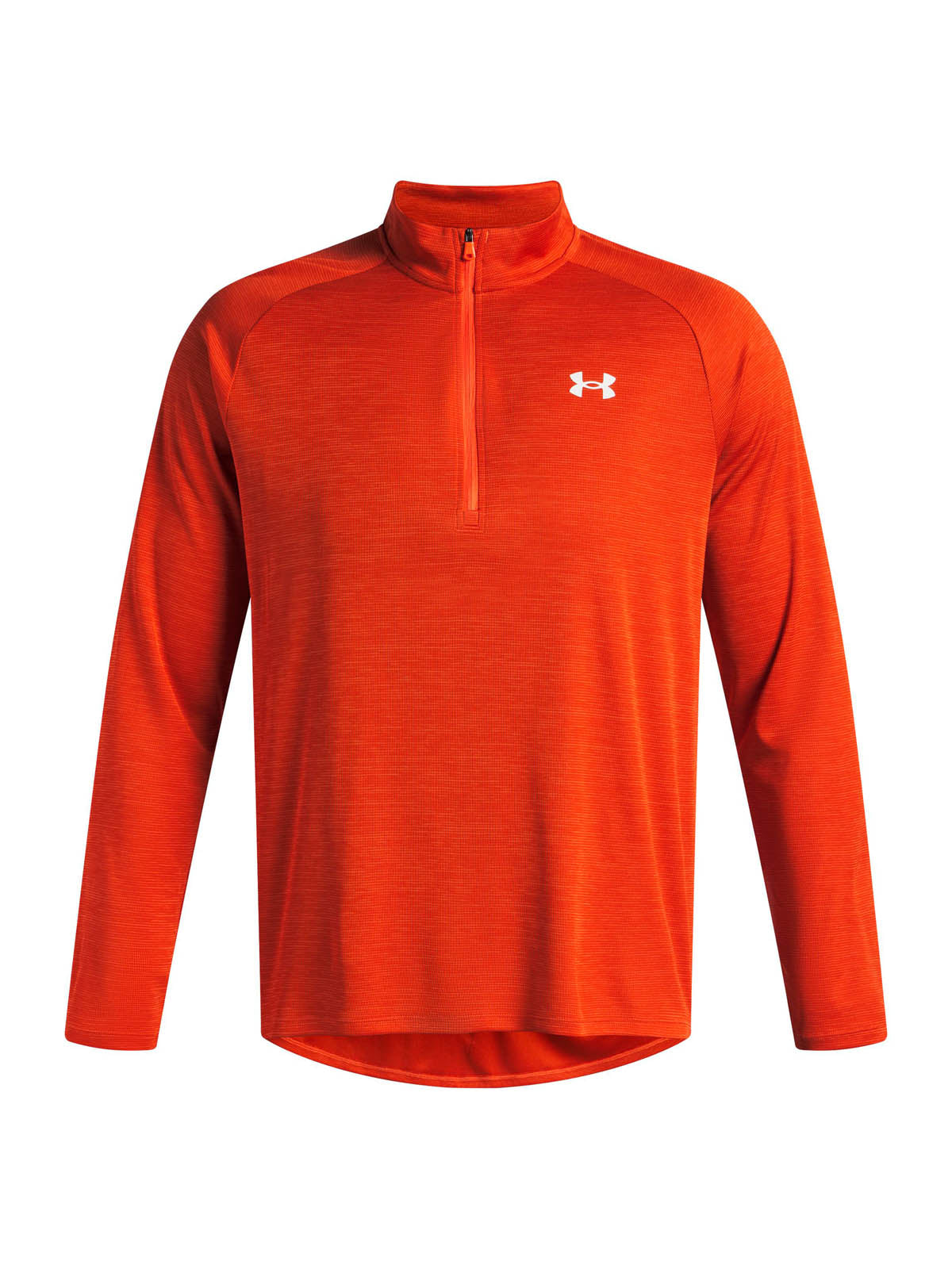 Polerón de entrenamiento para hombre Tech Textured ½ Zip naranjo Under Armour