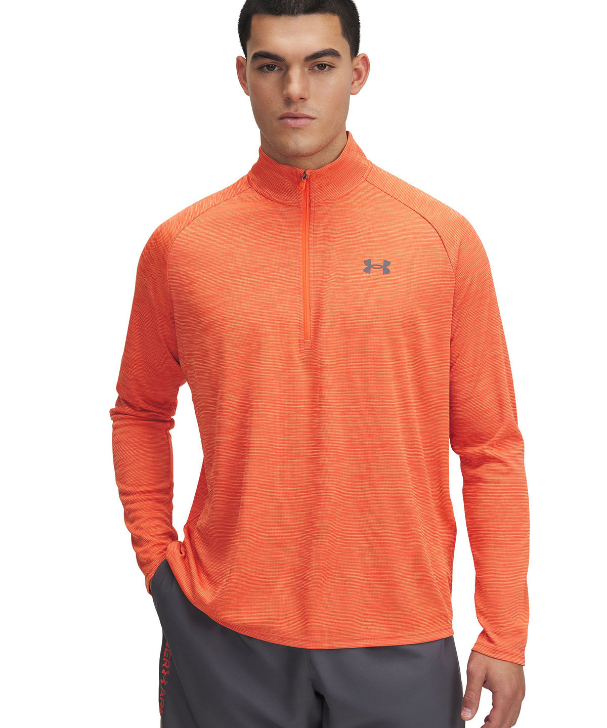 Polerón Under Armour tech ½ cierre naranjo para hombre