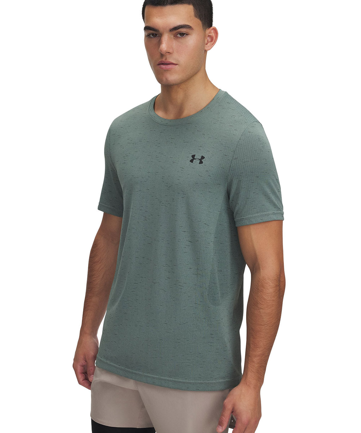 Polera manga corta Under Armour vanish seamless verde para hombre