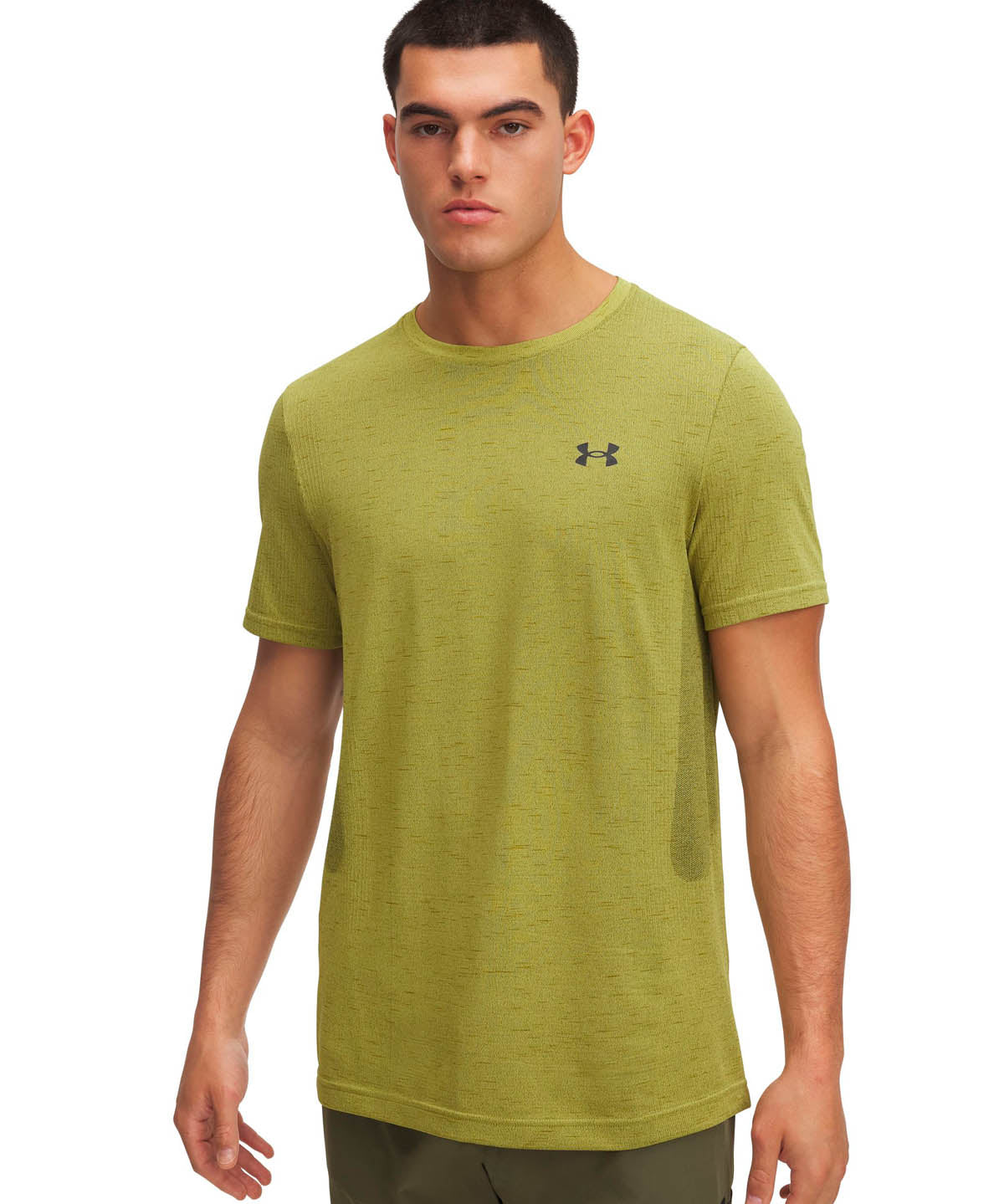 Polera manga corta de entrenamiento para hombre Vanish Seamless amarillo Under Armour