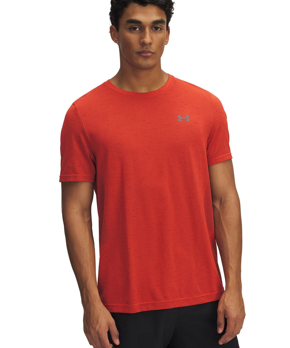 Polera manga corta Under Armour vanish seamless naranjo para hombre
