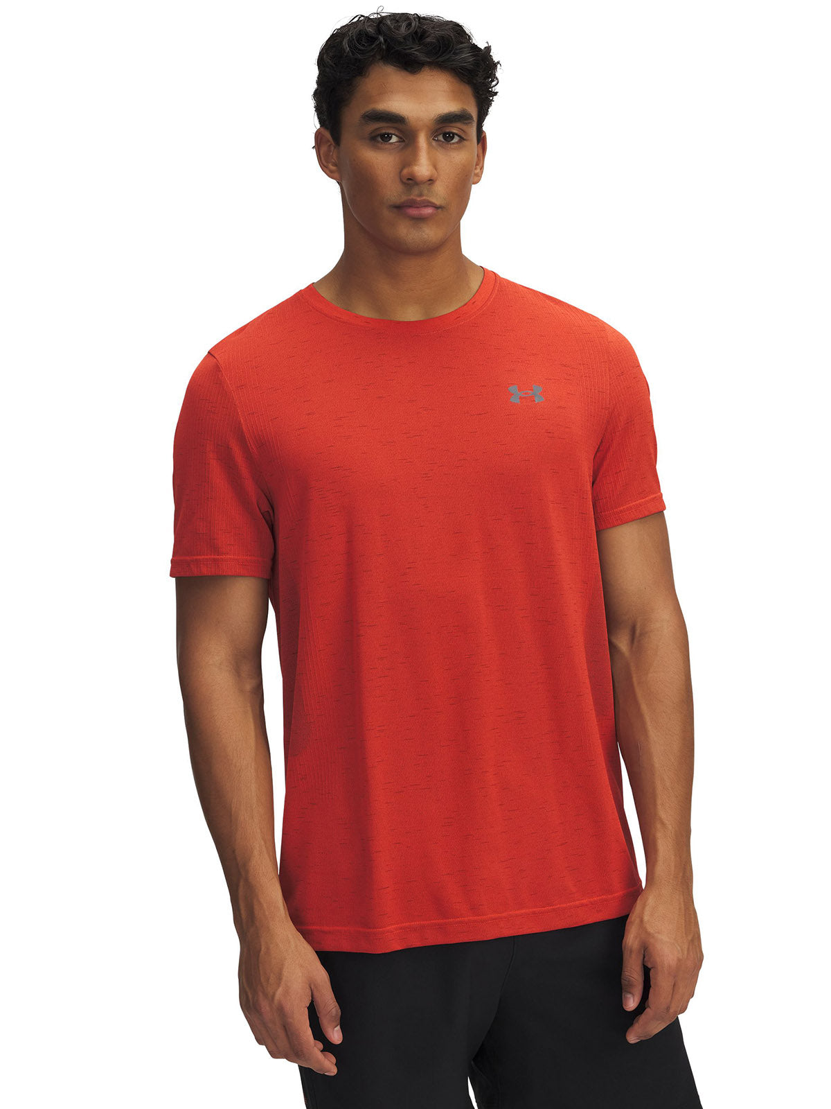 Polera manga corta Under Armour vanish seamless naranjo para hombre